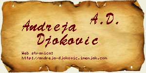 Andreja Đoković vizit kartica